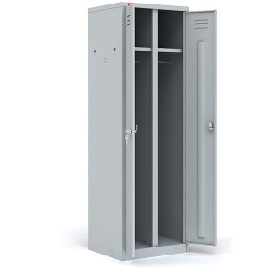 Двухсекционный металлический шкаф для одежды ШРМ-АК